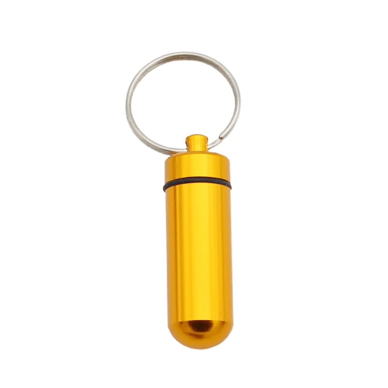 EDC Waterproof Capsule Keychain Case – Aluminum Pill & Gear Pod