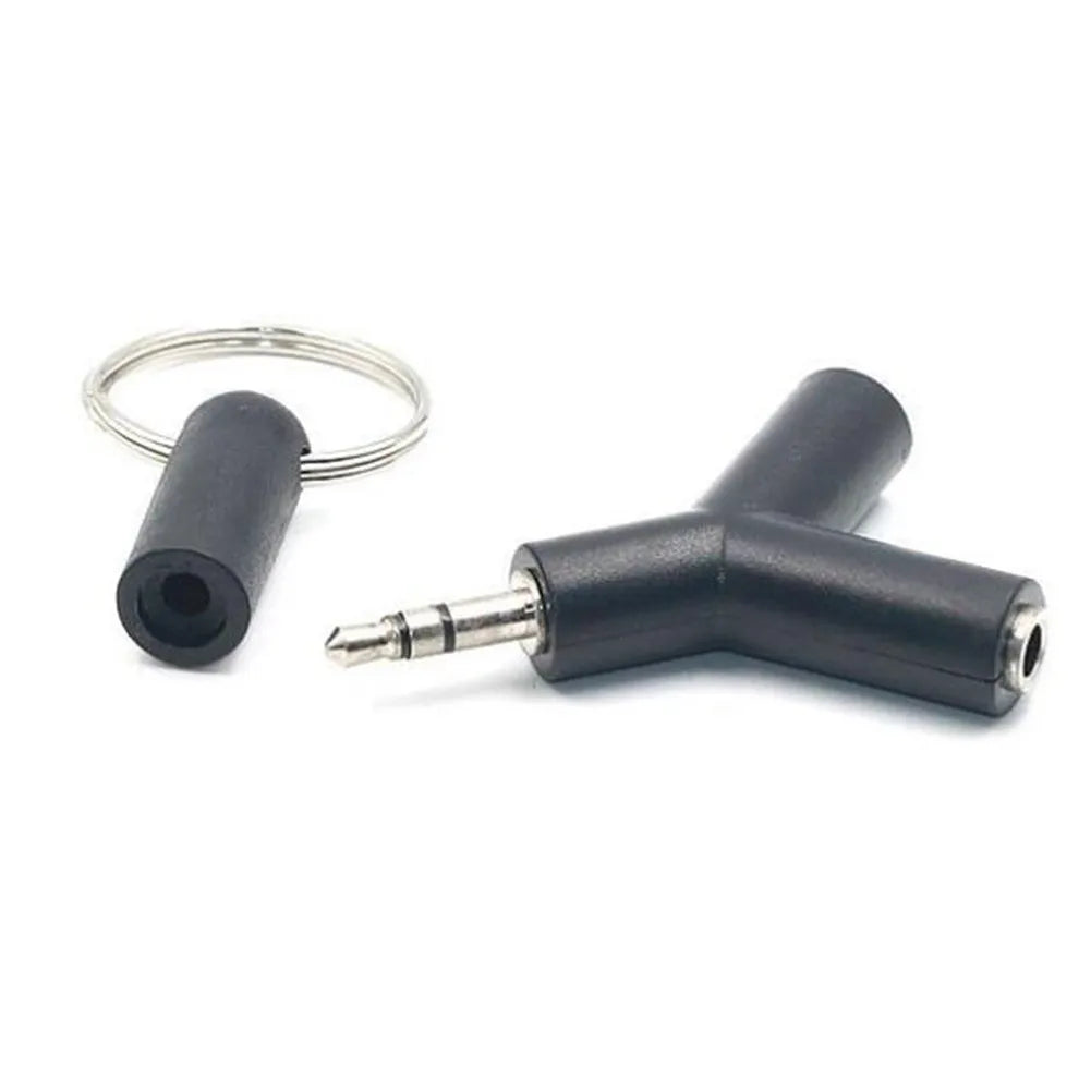 3.5mm Headphone Splitter Adapter – Dual AUX for Two Earphones