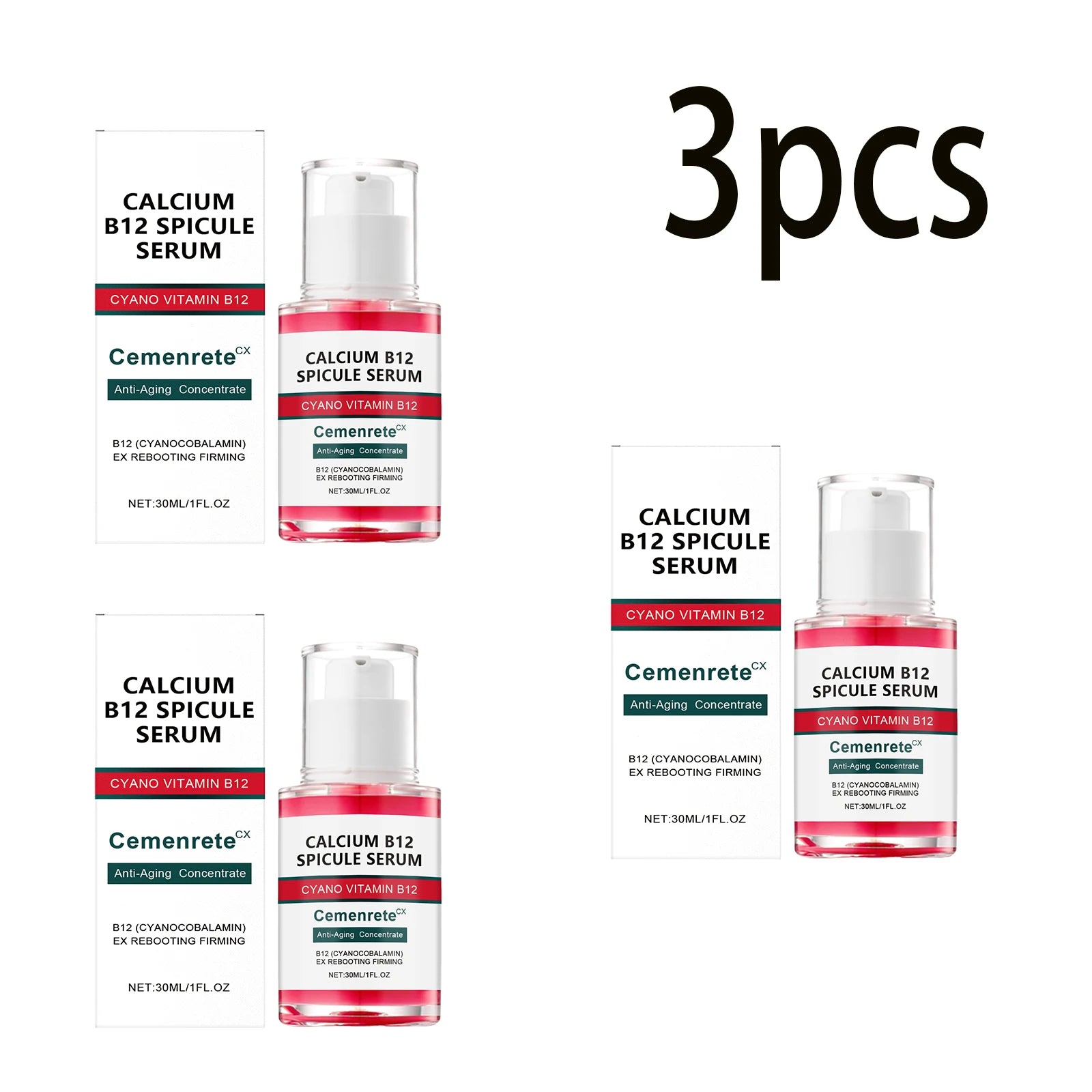 Pink Spicule Pore Tightening Anti-Aging Serum,ull Hydrating Protecting Skin Bright Revitalizing Unisex Essence Oasis Select 30mlx3boxed