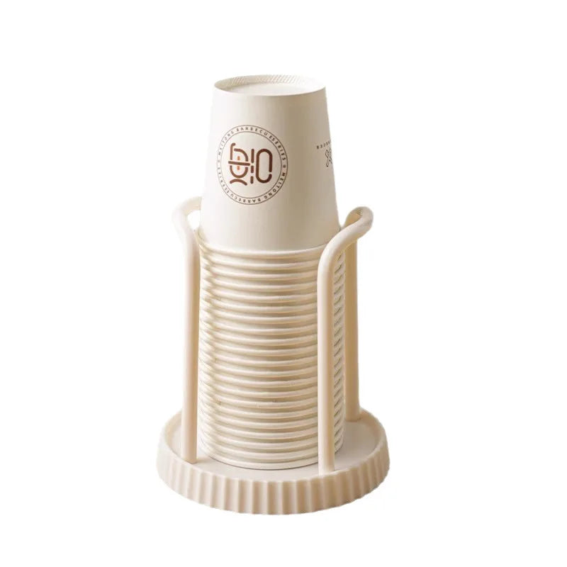 1PCS Paper Cup Holder Household Disposable Cup Storage Rack Multifunctional Desktop Coffee and Milk Tea Cup Storage Rack Oasis Select