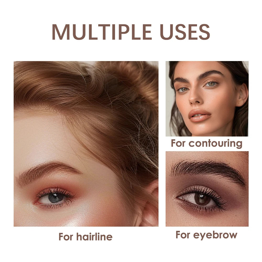 Hairline Shadow Powder Waterproof Sweat-proof Hairline Root Cover Up Filling Hair Natural Black Brown Eyebrows Contour Stick Oasis Select