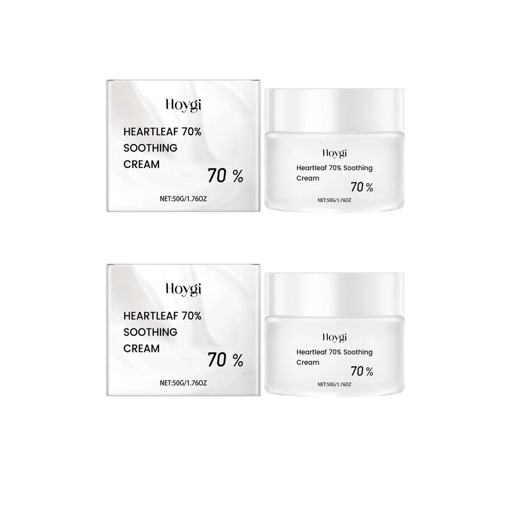 Heartleaf 70% Soothing Cream – Ceramide & Aloe Moisturizer Facial Soothing Cream Oasis Select 2 x 50g Boxed