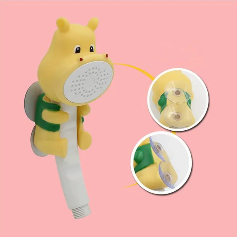 Cartoon Kid Shower Head Shower with Suction Cup Base Children's Bath Water Spray Shower Baby Shower Nozzle Bathroom Accessories Oasis Select