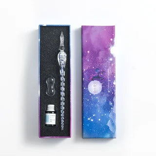 Starry Sky Glass Pen Set Signature Pen Crystal Student Dip Pen Glass Dip Pen Stationery Gift Pen Oasis Select 2