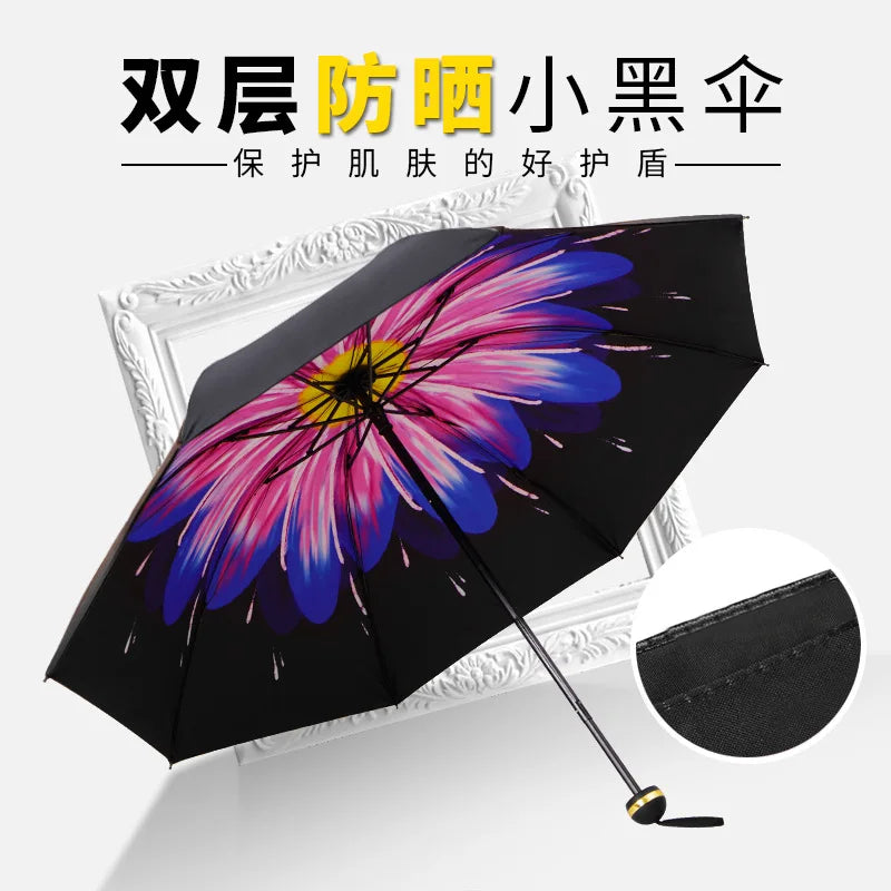 Sun Umbrella UV Protection Sunblock Double Sunshade Umbrella Both Rain and Shine Vinyl Umbrella Oasis Select
