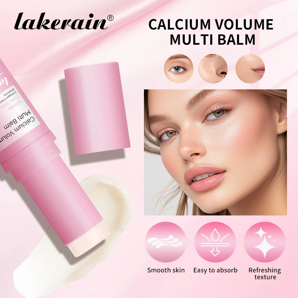 Lakerain Calcium Volume Multi Balm Improve Eye Wrinkle Cream Texture Non-Sticky Deep Moisturizing Brightens Soothes Eye Skin Oasis Select