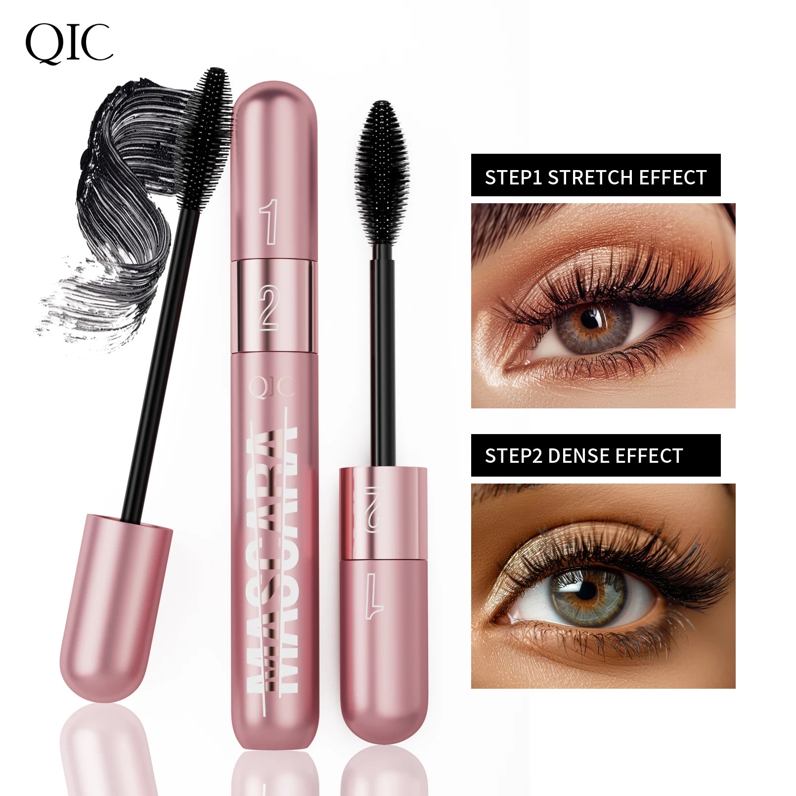 QIC 4D Mascara – Waterproof, Volumizing & Lengthening