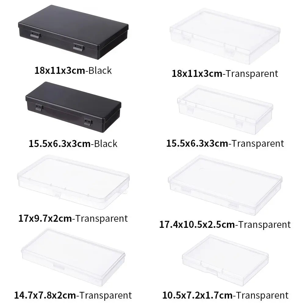 8Styles Plastic Storage Box Small Square Clear Black Box For Jewelry Diamond Embroidery Craft Bead Pill Home Storage Supply Oasis Select