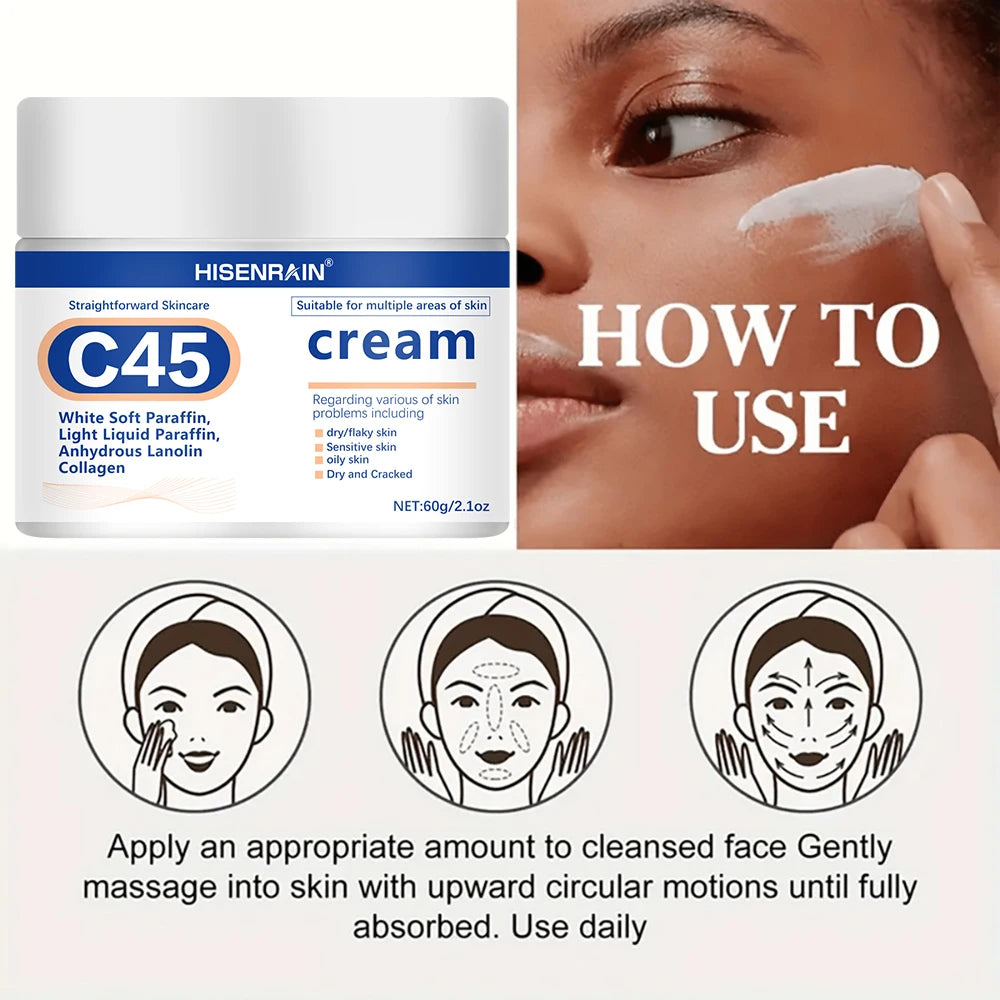 HISENRAIN Squalane & Hyaluronic Acid Face Cream | 72Hr Hydration Face Moisturizer Cream Oasis Select