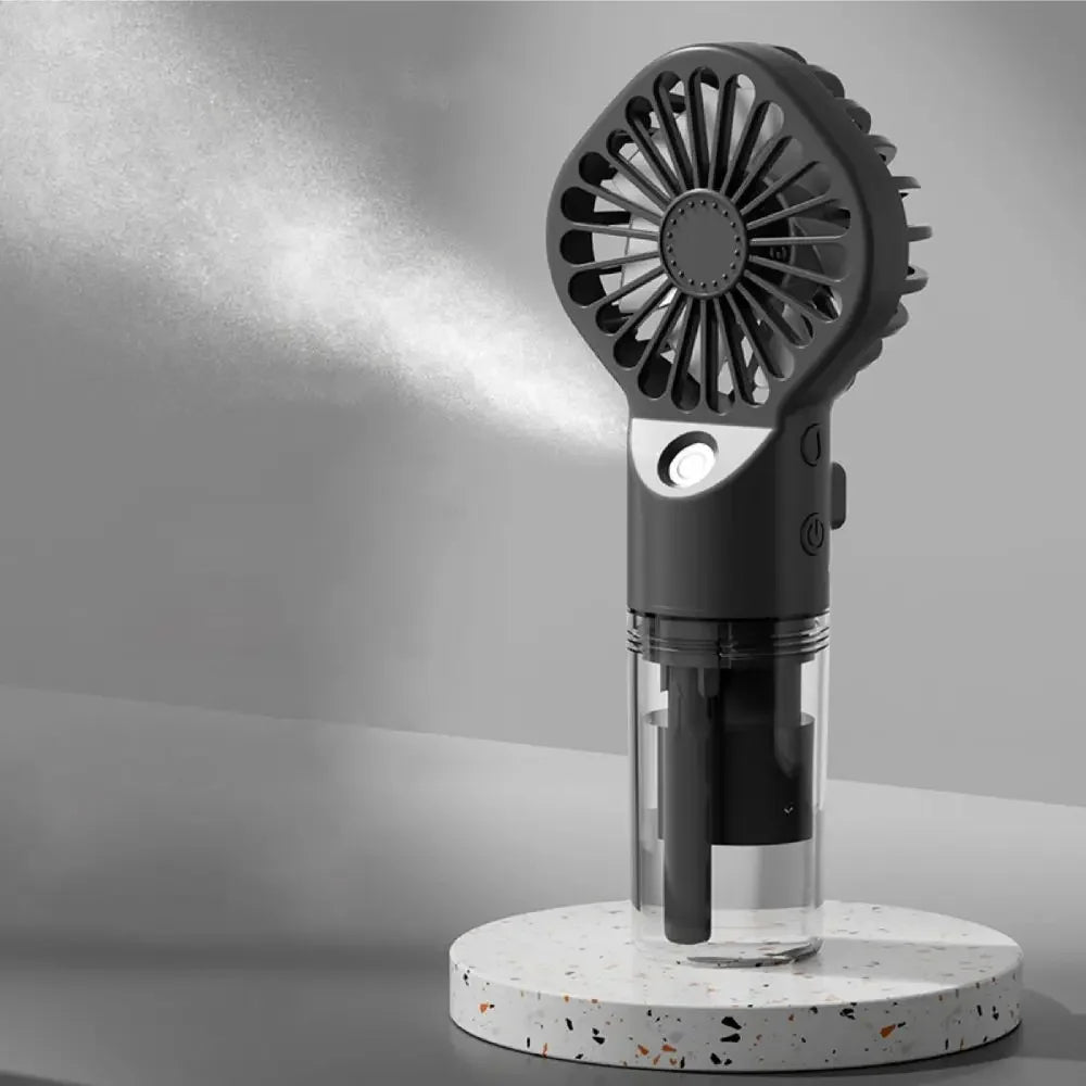 1pc Portable Handheld Spray Fan,Water Spray Mist Fan,Student Dormitory Mini Fan,Summer Supplies, Cooling Tools,Outdoor Small Fan Oasis Select black
