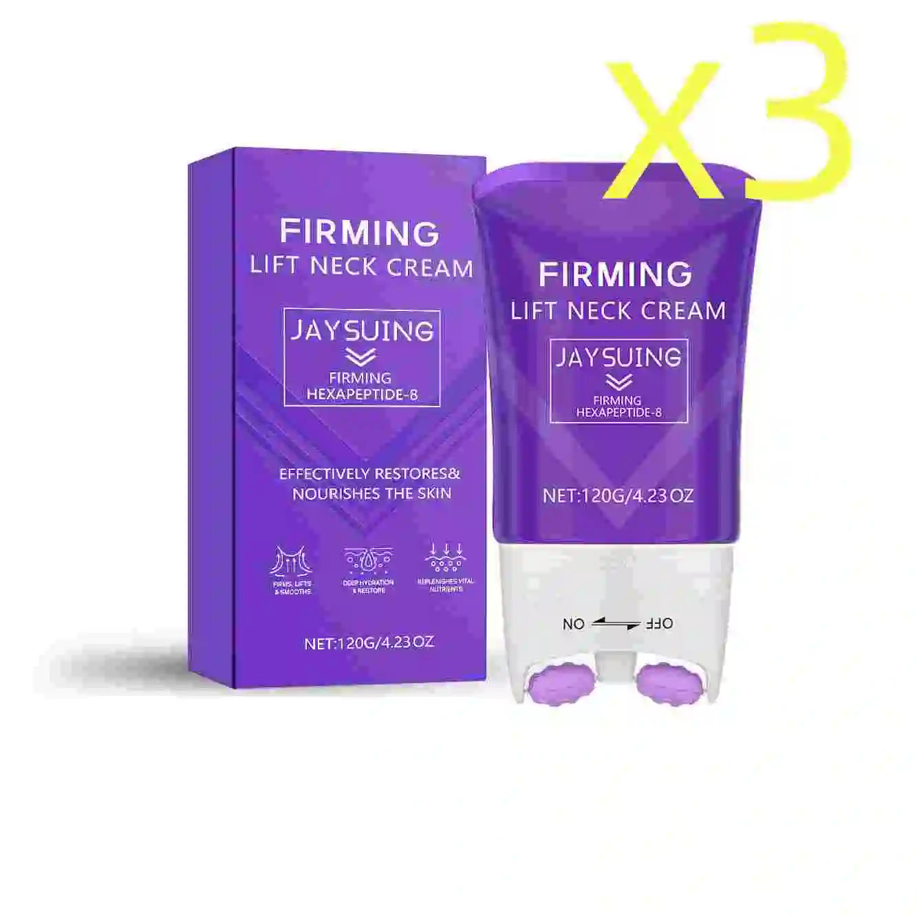 Jaysuing Neck Roller Cream – Anti-Wrinkle Firming & Lifting Neck Firming Cream Oasis Select 3x120g 120g