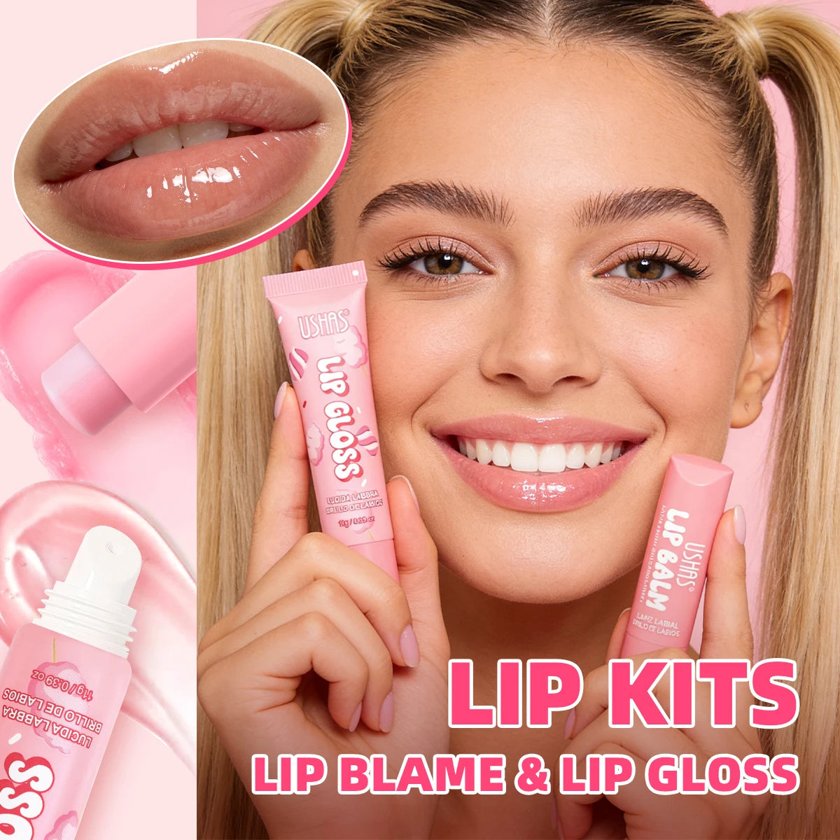 USHAS Lip Balm & Gloss Set – Moisturizing Lip Care Kit