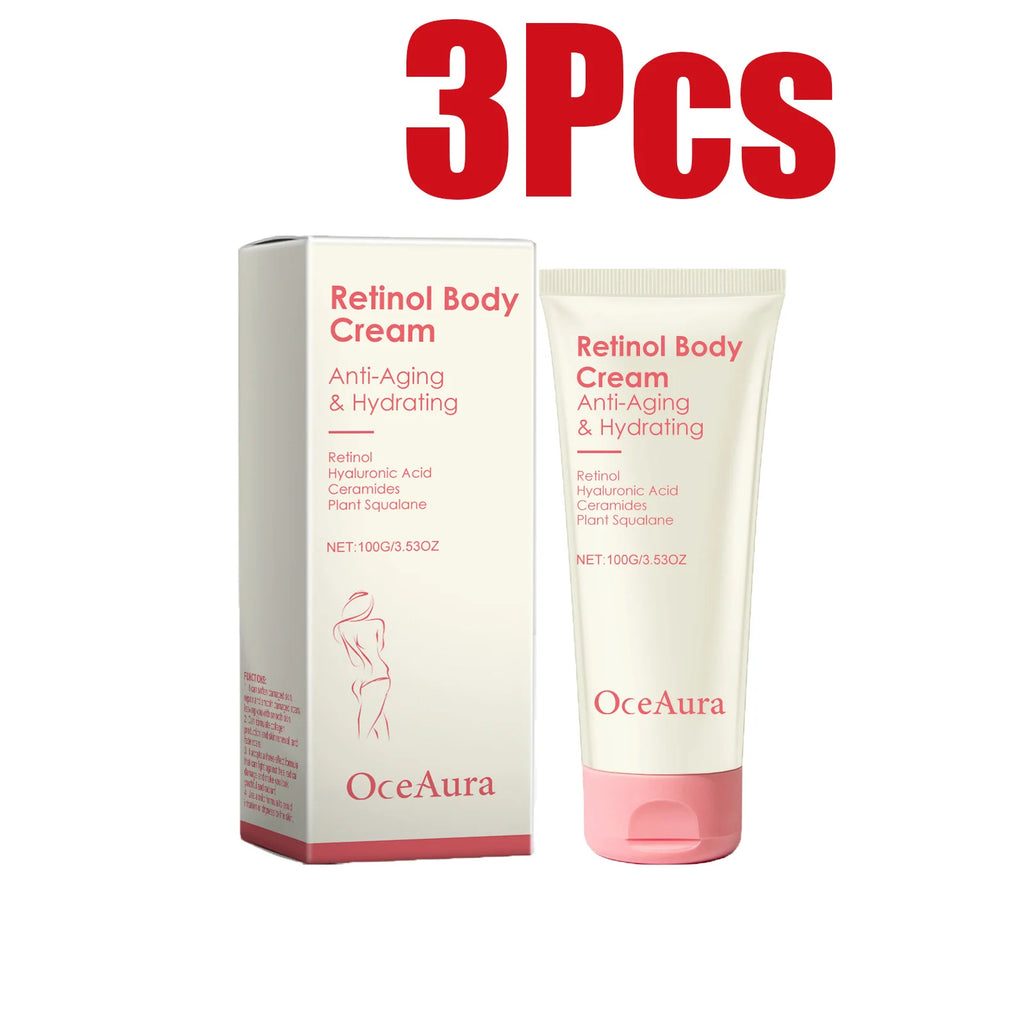 Retinol Firming Body Cream Anti-Wrinkle Tightening Improve Sagging Skin Remove Cellulite Nourish Lift Firming Moisturizing Cream Oasis Select 300g Boxed