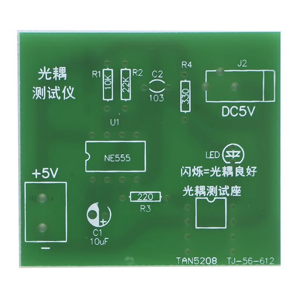 Optocoupler Tester Kit 555 Application Circuit Board Practice Welding DIY Electronic Spare Parts Kit Without DC Cable Oasis Select