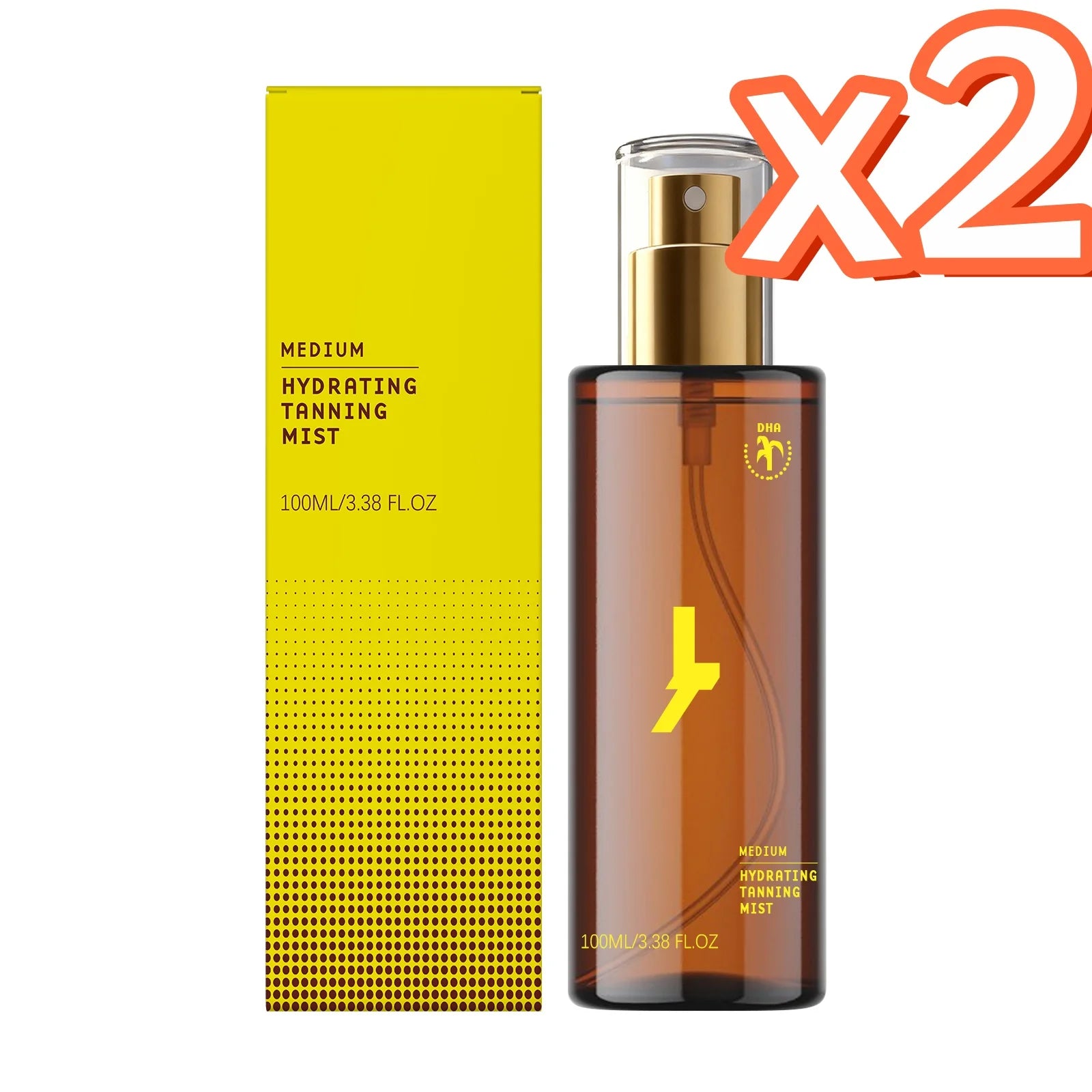 Body Self Tanning Essence Spray Quick Natural Tanning Moisturizing Sunless Promote Body Face Bronze Wheat Skin Self Tanner Spray Oasis Select 100ml Boxed x 2PCS