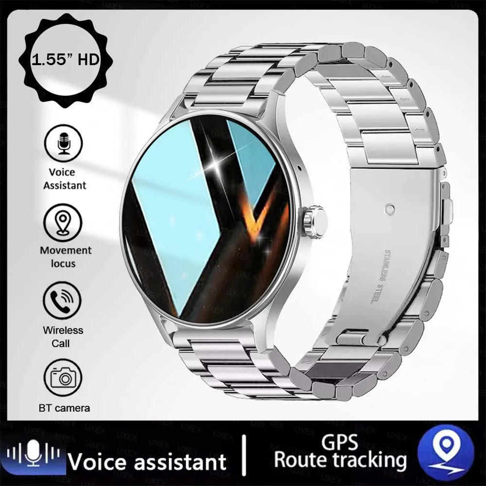 UXEX 1.55" Smart Watch – BT Calls, Fitness & Health Tracker