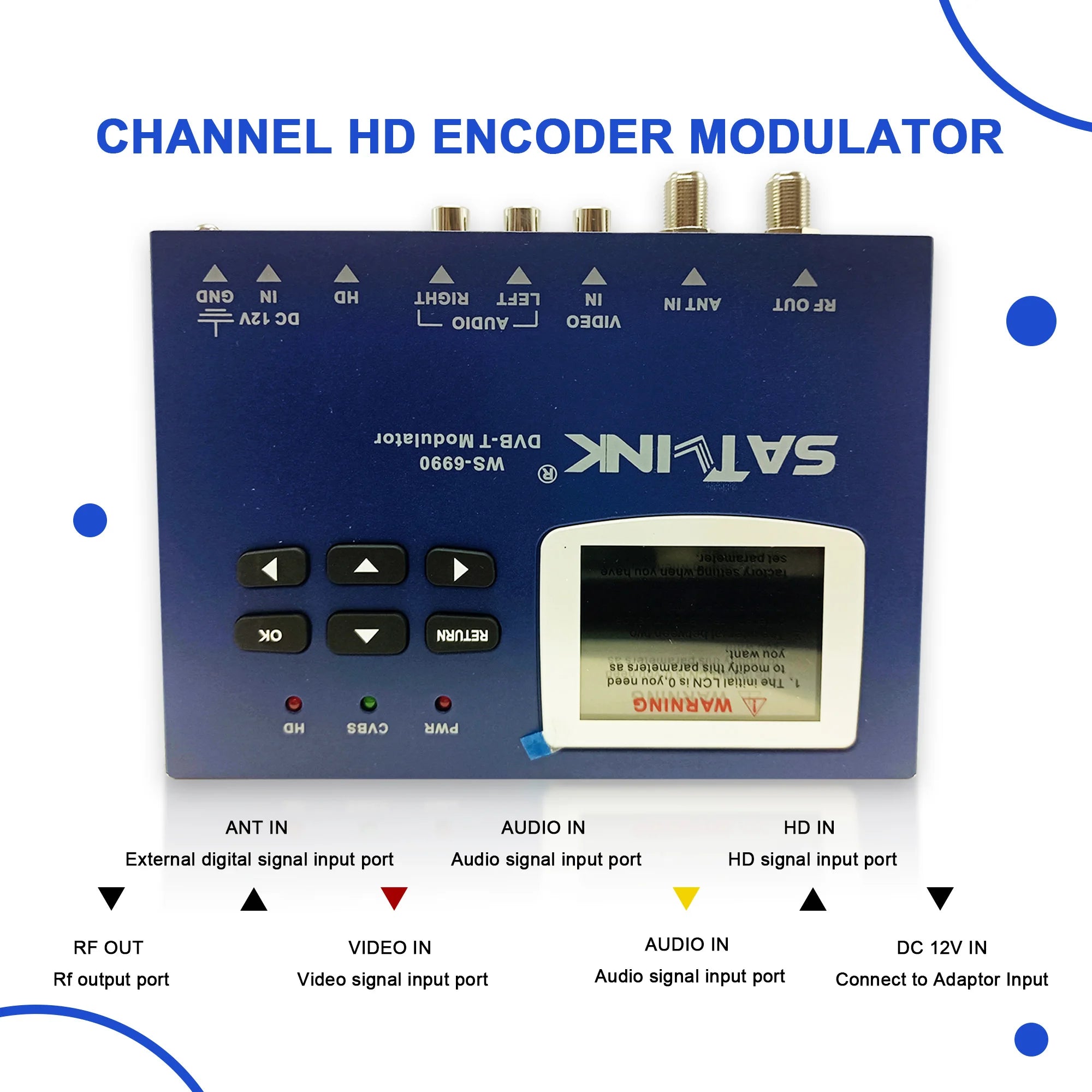 HD encoder modulator AV to RF HD to RF DVB-T DVB-C ISDBT TDT DTV modulator CATV self-produced programs Oasis Select