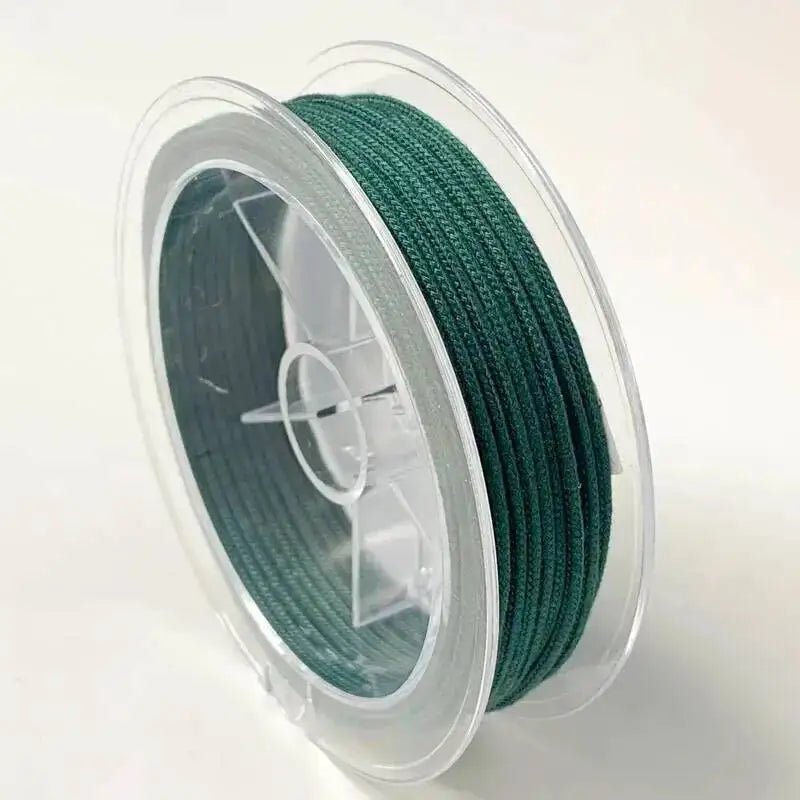 1.2/1.5/2.0MM Chinese Knotted Rope Bright Cord Braided Rope Bracelet Weaving Nylon Cord Diy JEWELRY Necklace Accessories Oasis Select Dark Green 2.0mm