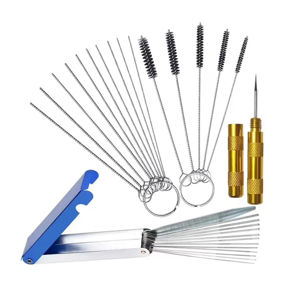 Multi-Size Nozzle Cleaning Needle & Wire Brush Kit