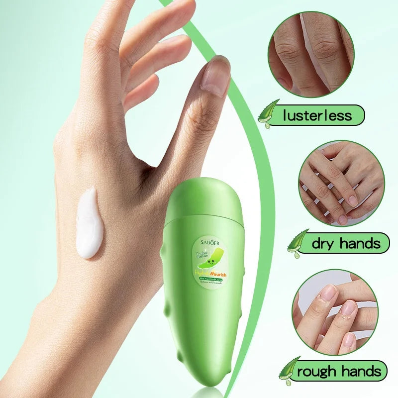 SADOER Aloe Vera Hand Cream 50g – Moisturizing & Non-Greasy Hand & Body Cream Oasis Select