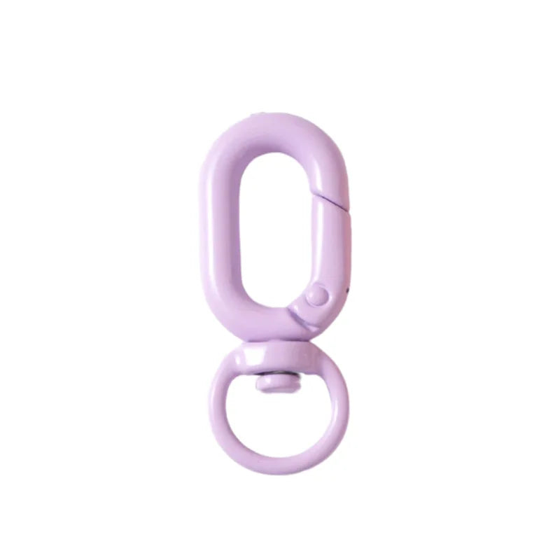 5pcs Colorful Metal Lobster Claw Clasps Swivel Lanyards Trigger Strap with Key Ring DIY Accessories for Bag Key Chains Connector Oasis Select Light Purple