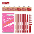 ibcccndc 6-Pc Matte Waterproof Lip Liner & Lipstick Set Lip Liner Set Oasis Select Set A