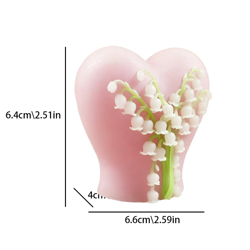 Orchid Heart Silicone Mold – DIY Candle, Resin & Plaster
