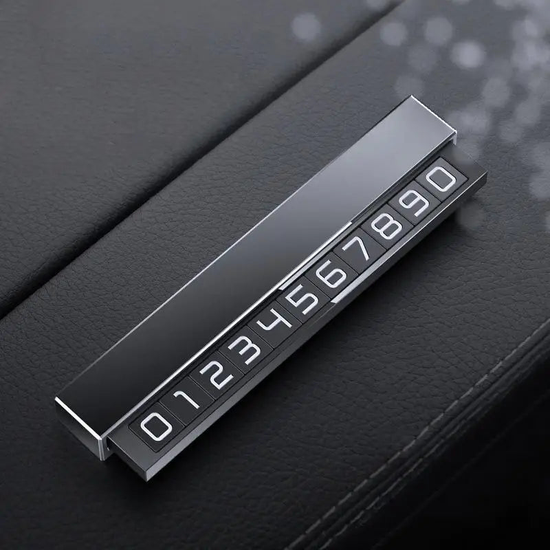 Car Phone Number Temporary Car Parking Card Plate Luminous Phone Number Holder Hidden Parking Telephone Number Plate Accessories Oasis Select Gray