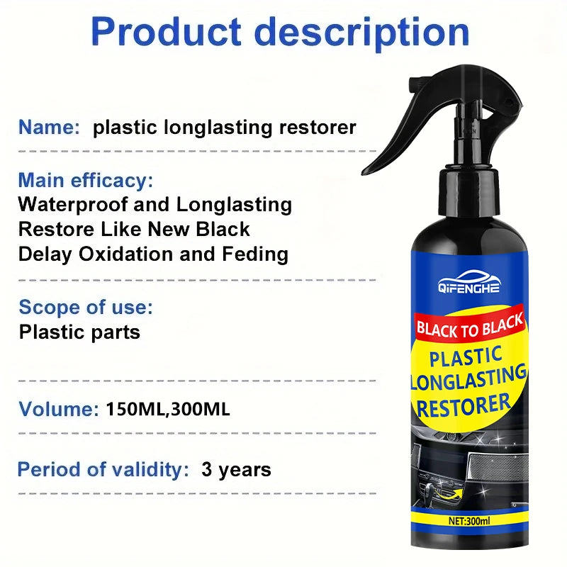 Car Plastic Restorer – Rubber & Exterior Trim Care Agent