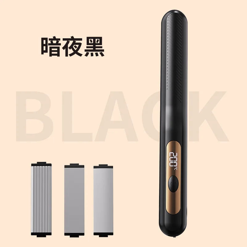 3-in-1 Wireless Hair Straightener & Curling Iron | Interchangeable