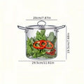 5.5 L Glass Saucepan with Lid, Glass Cooker, Large Volume Soup Pot, Borosilicate Glass Saucepan with Two Ears Soup Pot, Stainles Oasis Select WHITE 4-5L