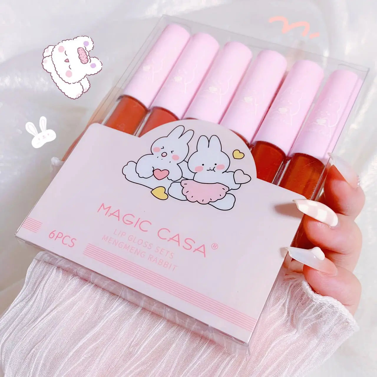 MAGIC CASA Velvet Matte Lip Glaze Set – 6 Pcs Waterproof