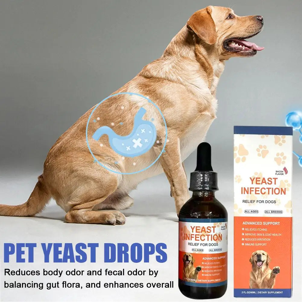 60ml Pet Yeast Drops - Regulate Digestive System, Improve Diarrhea And Constipation, And Enhance Skin And Hair Health Oasis Select