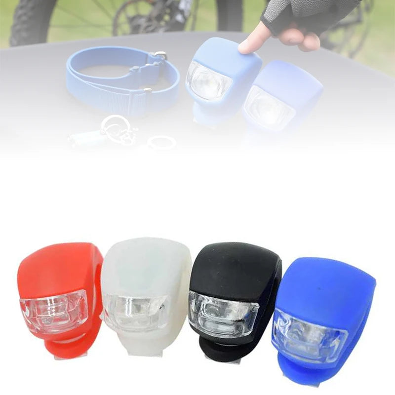Silicone Bike Light Bicycle Light Front Lamp Bike Lantern Waterproof Bicycle LED Flashlight Lantern Tail Light For Dropshipping Oasis Select