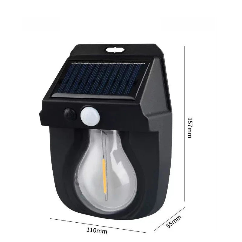 Solar Outdoor Wall Light – Motion Sensor LED Garden Lamp