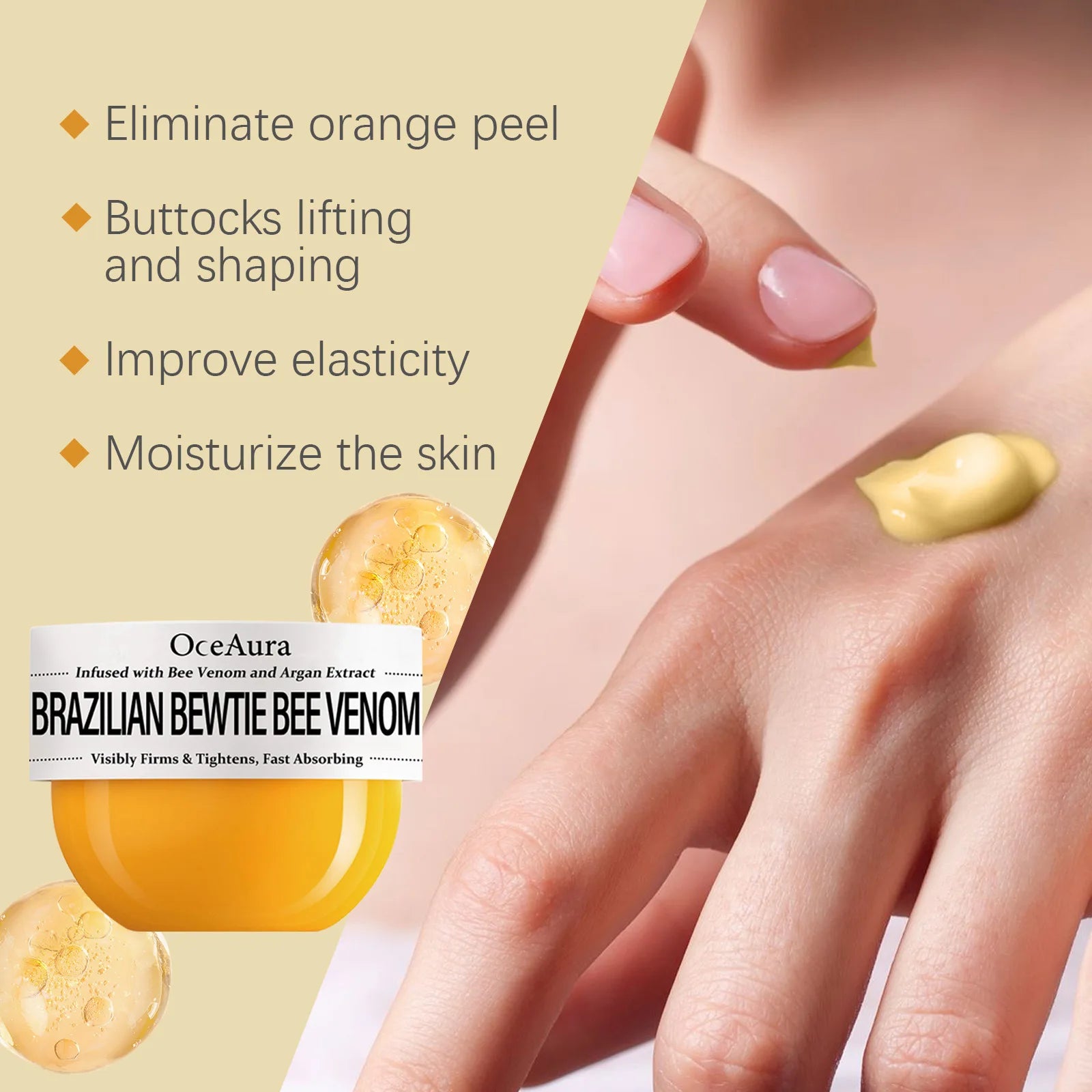 OceAura Brazilian Bum Buttock Firming Cream – Lift & Tone Buttock Firming Cream Oasis Select