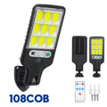 LED Solar Street Wall Lights Waterproof Induction Solar Powered Lamp for Outdoor Garden Patio Path Yard Garage Torch with Remote Oasis Select 108COB