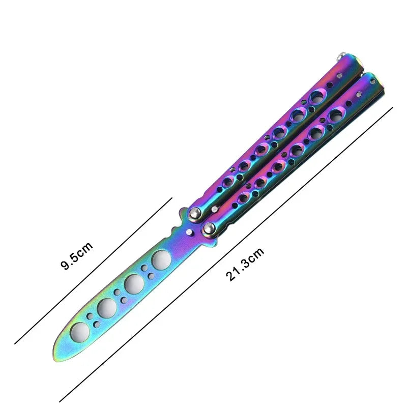 SLADE Butterfly Knife Trainer – Safe Stainless Steel Practice Tool Butterfly Knife Trainer Oasis Select