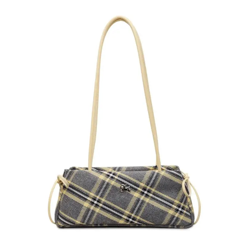 Womens Striped Large Capacity Tote Shoulder Bag Fashionable Handbag Suitable for Daily Office Commute Oasis Select one size Yellow