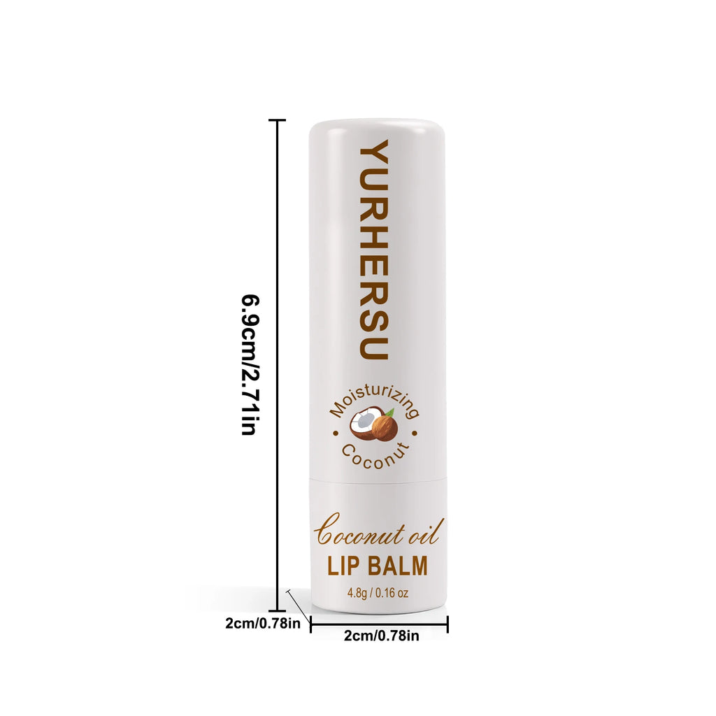 YURHERSU Coconut Oil Lip Balm – Natural Hydration & Moisture Lip Balm Oasis Select