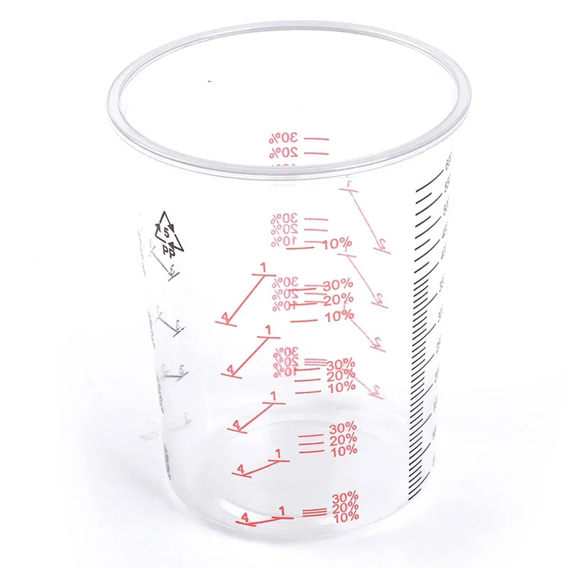 10Pcs 600ml Plastic Paint Mixing Cups Mixing Pot Paint Mixing Calibrated Cup Oasis Select