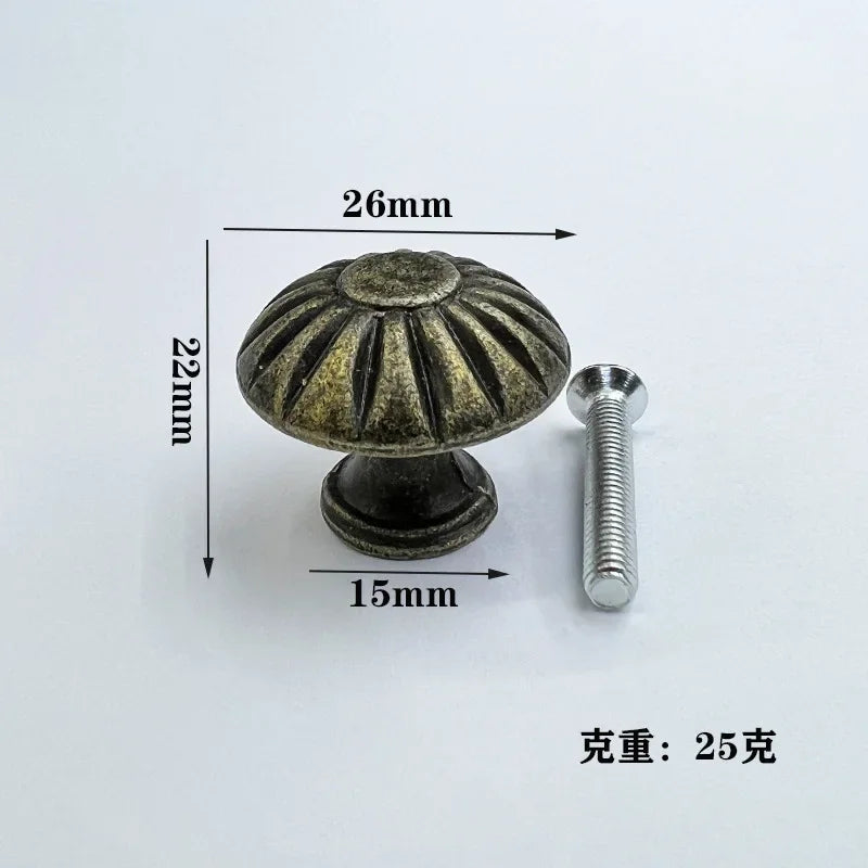 Antique Style Pull Handles Bronze Tone Retro Alloy Kitchen Drawer Cabinet Door Knobs Furniture Hardware Fittings