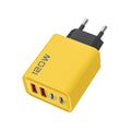 tatol 120W 4-Port USB Type C Fast Wall Adapter for Quick Charge Mobile Phone - High-Speed Charging Dock for Phones Tablets Oasis Select EU Plug Yellow