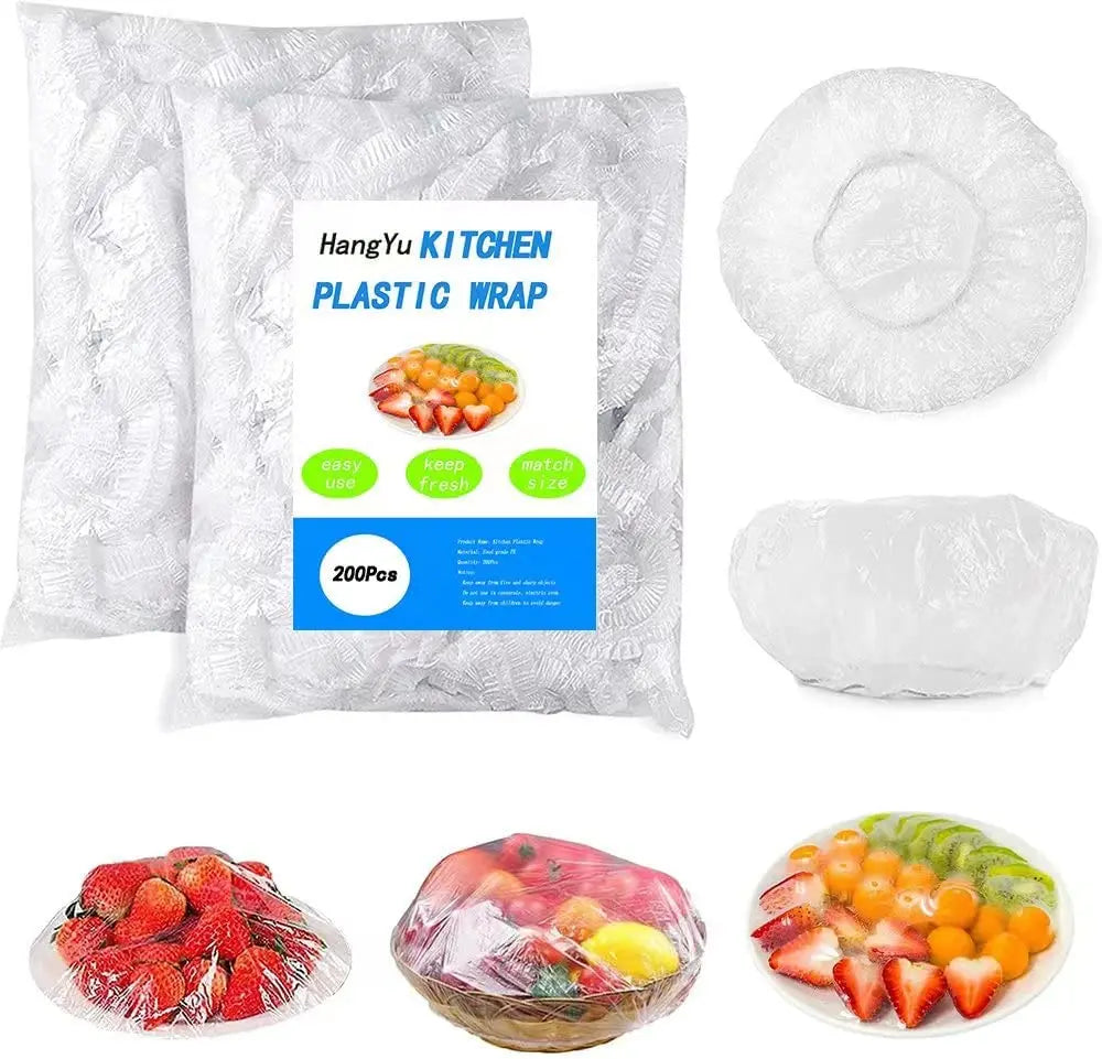 100/300pcs Disposable Fresh-keeping Film Cover No Odor Household Food Grade Fresh-keeping Bowl Cover PE Fresh-keeping Film Oasis Select