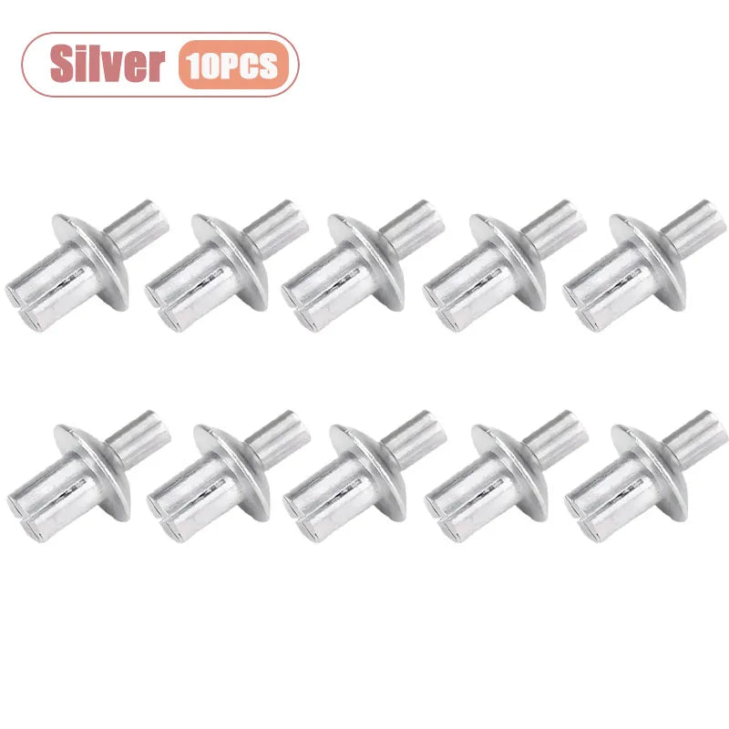 10-100PCS Aluminum Hammer Drive Rivets with Dome Head and Split Mandrel for Secure Fastening in Metal and Plastic Materials Oasis Select Silver-10PCS 5X13mm