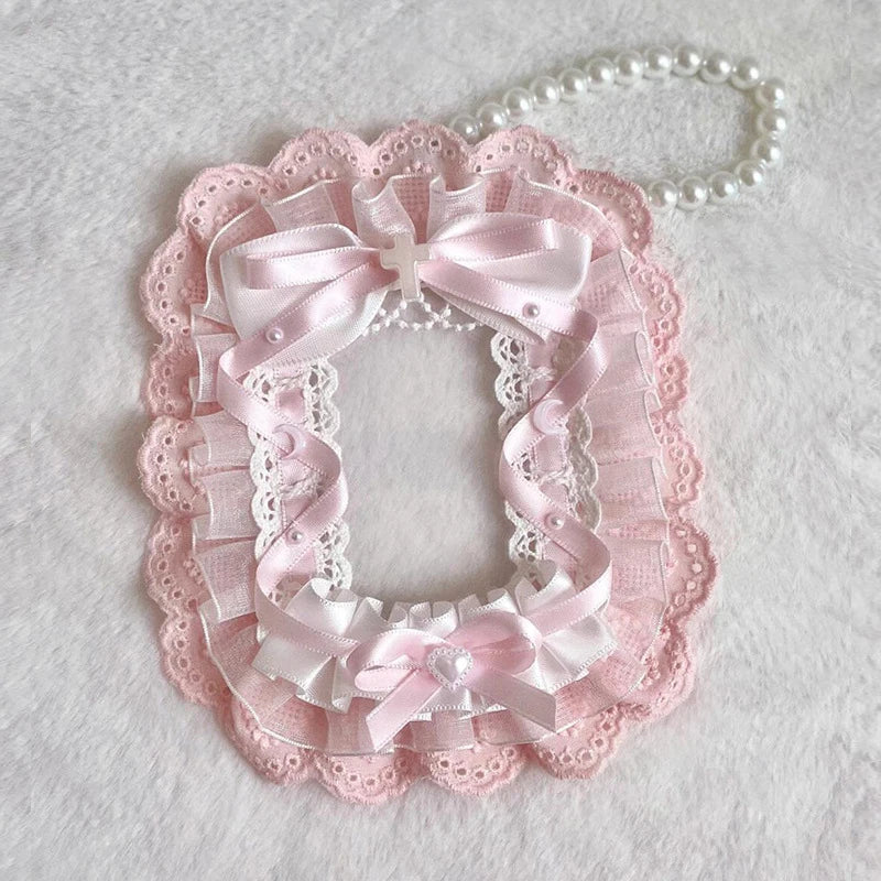 Plush Lace Photocard Holder – Anime Lolita Ribbon Card Case