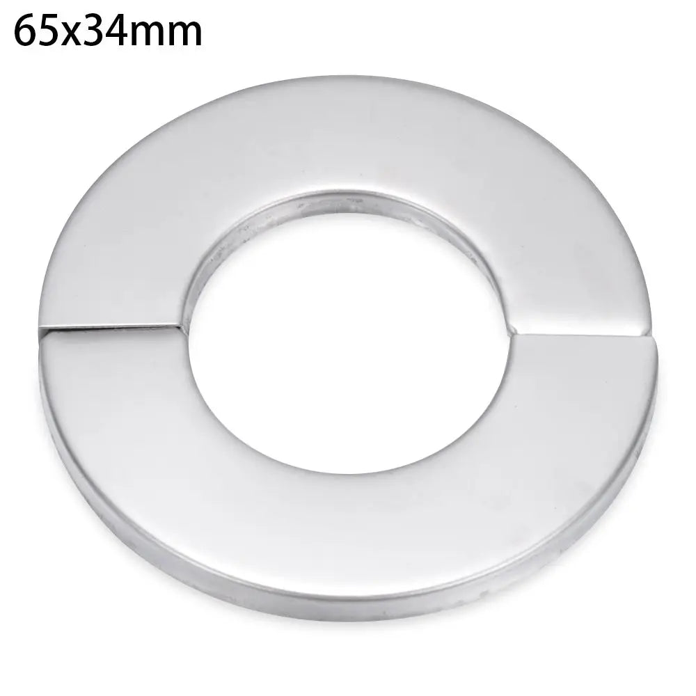 Black Stainless Steel Water Pipe Wall Covers Shower Chrome Finish Faucet Decorative Cover Kitchen Bathroom Accessories Oasis Select 65x34mm