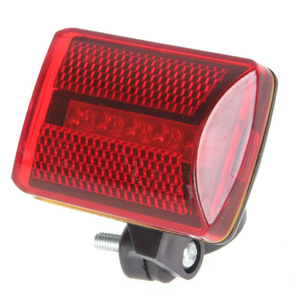 1pc Bicycle Tail Light Plastic Waterproof Rear Light 5 Red Strong LED Signal Light For MTB Bike Road Bike Bicycle Accessories Oasis Select