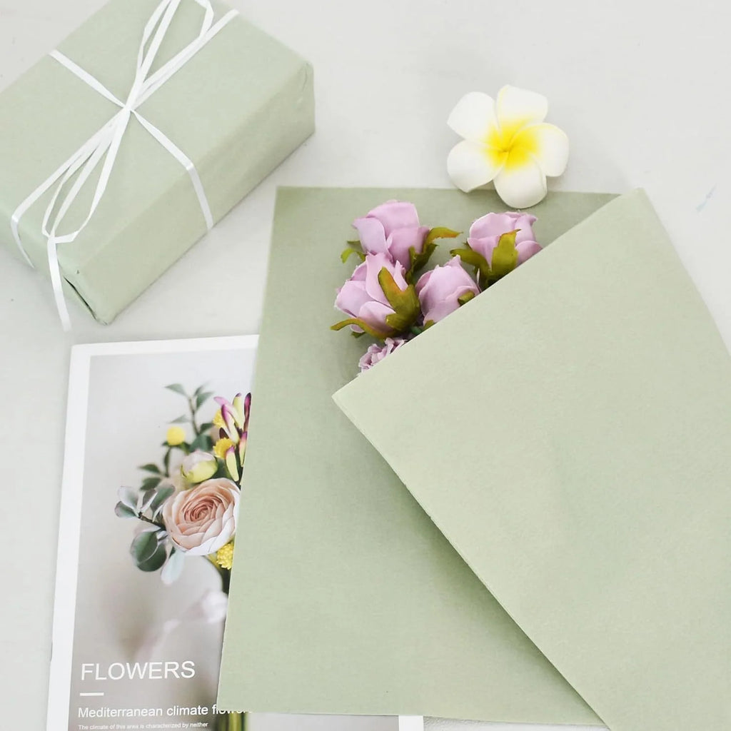 50 Sheets Sage Green Tissue Papers Light Green Wrapping Paper Solid Color Tissue Paper Gift Wrapping Paper Oasis Select