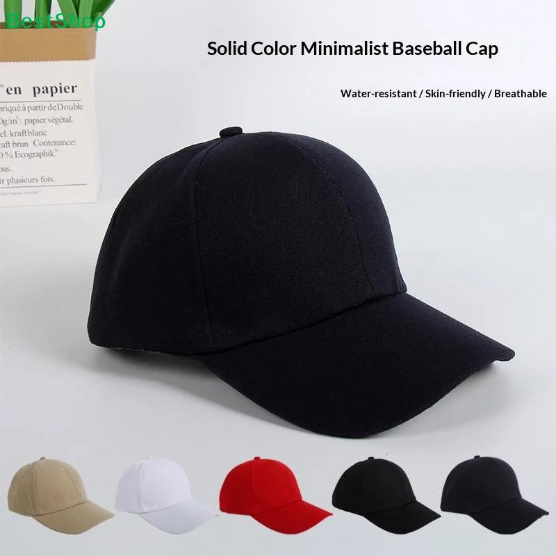 Solid Color Baseball Cap Sun Hat for Women – All Seasons